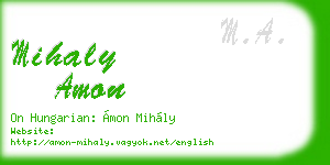 mihaly amon business card